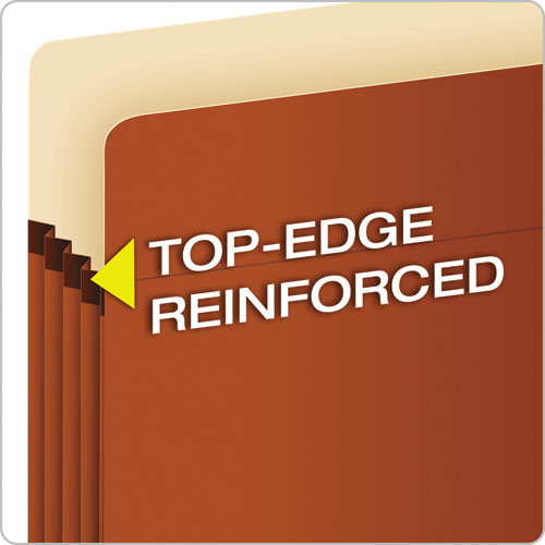 Image of Pendaflex® S26E Pocket File, 3.5" Expansion, Legal Size, Red Fiber
