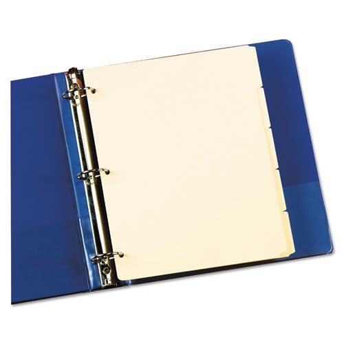 Image of Oxford 13V Write-On Tab Dividers, 5-Tab, 11 X 8.5, Manila, 20 Sets