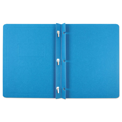 Image of Oxford 52501EE Title Panel And Border Front Report Cover, 3-Prong Fastener, Panel And Border Cover, 0.5" Cap, 8.5 X 11, Light Blue, 25/box