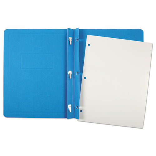 Image of Oxford 52501EE Title Panel And Border Front Report Cover, 3-Prong Fastener, Panel And Border Cover, 0.5" Cap, 8.5 X 11, Light Blue, 25/box