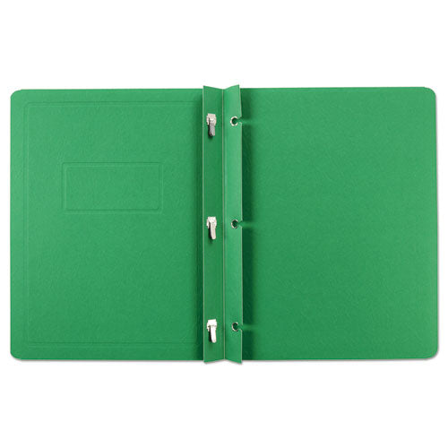 Image of Oxford 52503 Title Panel And Border Front Report Cover, Three-Prong Fastener, 0.5" Capacity, 8.5 X 11, Light Green/light Green, 25/box