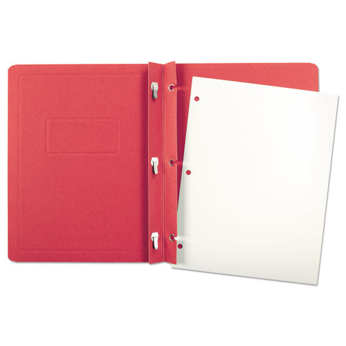 Image of Oxford 52511 Report Cover, Three-Prong Fastener, 0.5" Capacity, 8.5 X 11, Red/red, 25/box