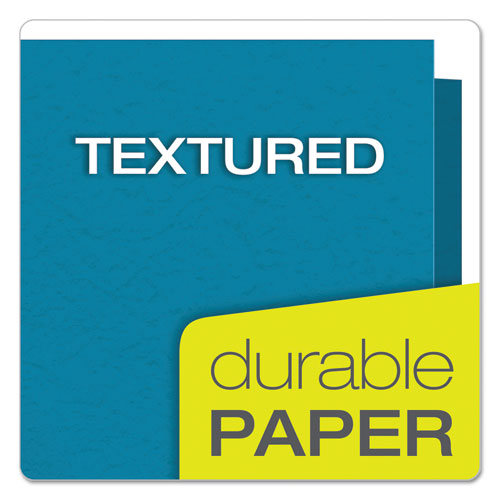 Image of Oxford 57701 Twin-Pocket Folder with Prong Fasteners, Accommodates (135) 11 x 8.5 Sheets, Light Blue, 25/Box
