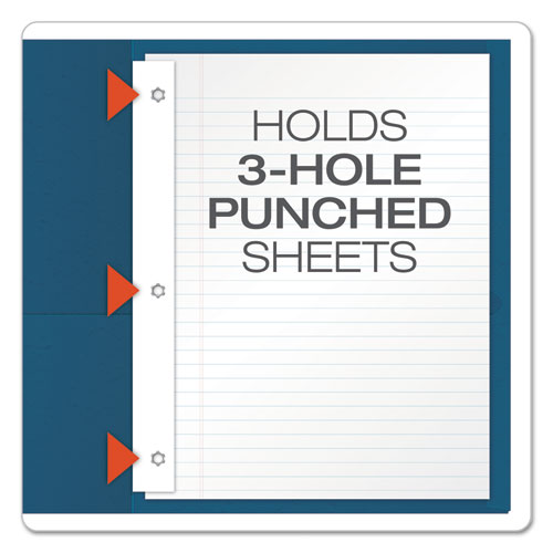 Image of Oxford Twin-Pocket Folders With 3 Fasteners, 0.5" Capacity, 11 X 8.5, Blue, 25/box