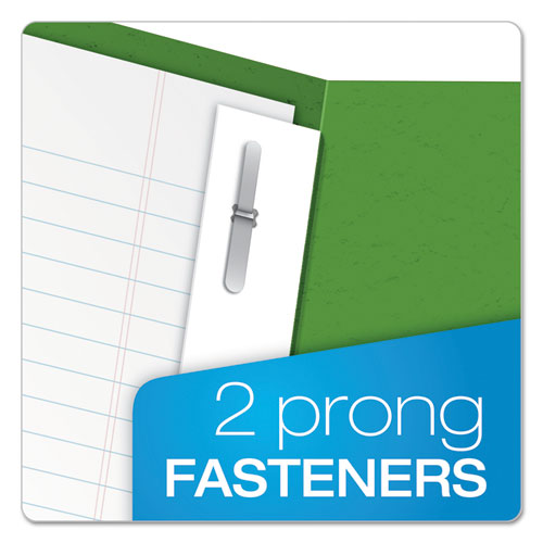 Image of Oxford 57703 Twin-Pocket Folder with Prong Fasteners, Accommodates (135) 11 x 8.5 Sheets, Green, 25/Box