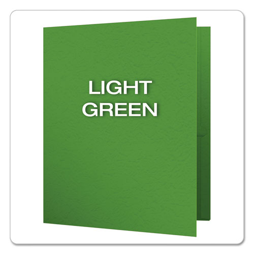 Image of Oxford 57703 Twin-Pocket Folder with Prong Fasteners, Accommodates (135) 11 x 8.5 Sheets, Green, 25/Box