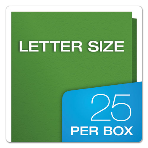 Image of Oxford 57703 Twin-Pocket Folder with Prong Fasteners, Accommodates (135) 11 x 8.5 Sheets, Green, 25/Box