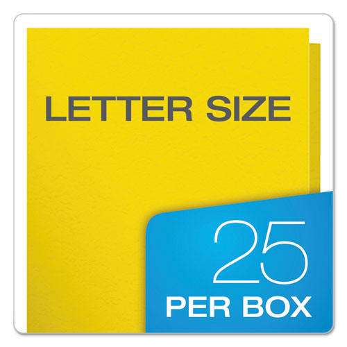 Image of Oxford Twin-Pocket Folders With 3 Fasteners, 0.5" Capacity, 11 X 8.5, Yellow, 25/box