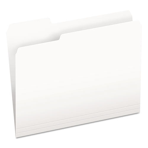 Image of Pendaflex® 152 1/3 WHI Colored File Folders, 1/3-Cut Tabs: Assorted, Letter Size, White, 100/Box