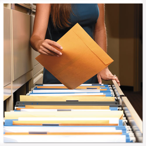 Image of Quality Park QUA43167 Redi-Seal Catalog Envelope, #1, Cheese Blade Flap, Redi-Seal Adhesive Closure, 6 x 9, Brown Kraft, 100/Box