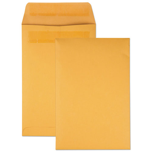 Image of Quality Park QUA43167 Redi-Seal Catalog Envelope, #1, Cheese Blade Flap, Redi-Seal Adhesive Closure, 6 x 9, Brown Kraft, 100/Box