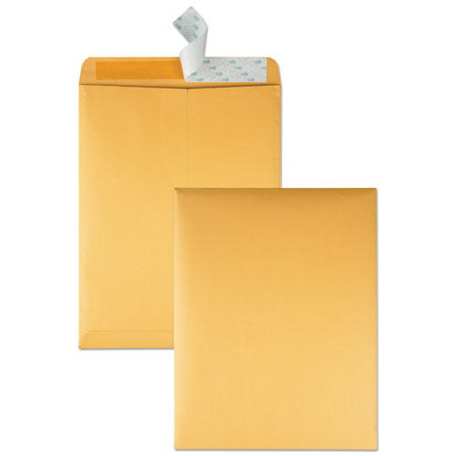Image of Quality Park QUA44762 Redi-Strip Catalog Envelope, #13 1/2, Cheese Blade Flap, Redi-Strip Adhesive Closure, 10 x 13, Brown Kraft, 100/Box