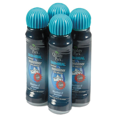 Image of Quality Park QUA46071 Envelope Moistener with Adhesive, 50 mL, Clear, 4/Pack