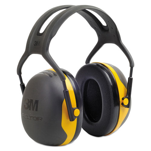 Image of 3M X2A PELTOR X2A Over the Head Earmuffs, Dielectric, 24 dB NRR, Black/Yellow