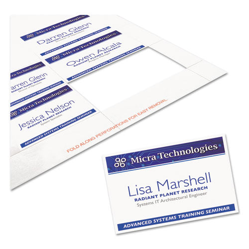 Image of Avery® 05390 Name Badge Insert Refills, Horizontal/vertical, 2 1/4 X 3 1/2, White, 400/box