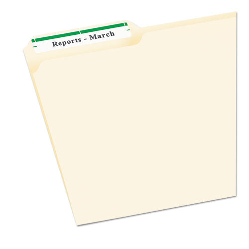 Image of Avery® 05866 Permanent Trueblock File Folder Labels With Sure Feed Technology, 0.66 X 3.44, White, 30/sheet, 50 Sheets/box