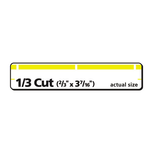 Image of Avery® 05966 Permanent TrueBlock File Folder Labels with Sure Feed Technology, 0.66 x 3.44, Yellow/White, 30/Sheet, 50 Sheets/Box