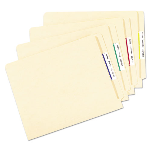 Image of Avery® 06466 Removable File Folder Label with Sure Feed Technology, 0.66 x 3.44, White, 30/Sheet, 25 Sheets/Pack