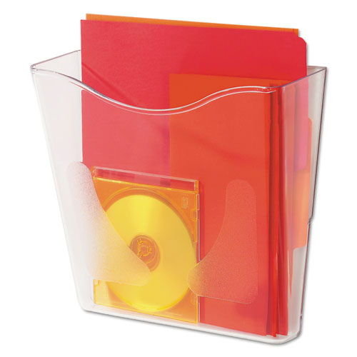 Image of deflecto® 63001 Euro-Style DocuPocket Portrait Wall File, A4/Legal/Letter/Magazine/Portfolio Size, 10.25" x 4" x 10", Clear