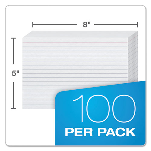 Image of Oxford 51EE Ruled Index Cards, 5 X 8, White, 100/pack