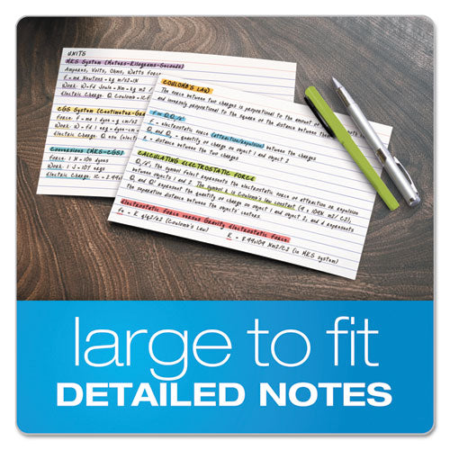 Image of Oxford 51EE Ruled Index Cards, 5 X 8, White, 100/pack