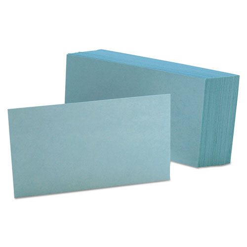 Image of Oxford 7320BLU Unruled Index Cards, 3 X 5, Blue, 100/pack