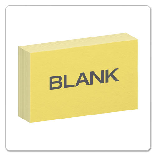 Image of Oxford 7320 CAN Unruled Index Cards, 3 X 5, Canary, 100/pack