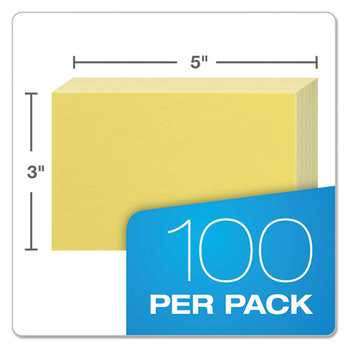 Image of Oxford 7320 CAN Unruled Index Cards, 3 X 5, Canary, 100/pack