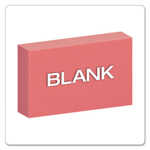 Image of Oxford 7320 CHE Unruled Index Cards, 3 X 5, Cherry, 100/pack