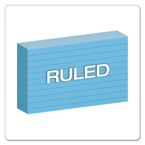 Image of Oxford 7321 BLU Ruled Index Cards, 3 X 5, Blue, 100/pack