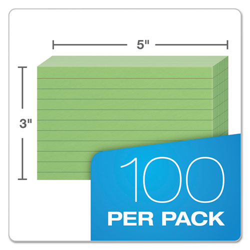 Image of Oxford 7321 GRE Ruled Index Cards, 3 X 5, Green, 100/pack