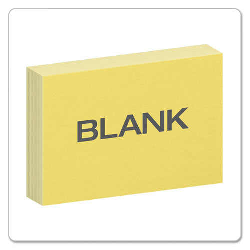 Image of Oxford 7420 CAN Unruled Index Cards, 4 X 6, Canary, 100/pack