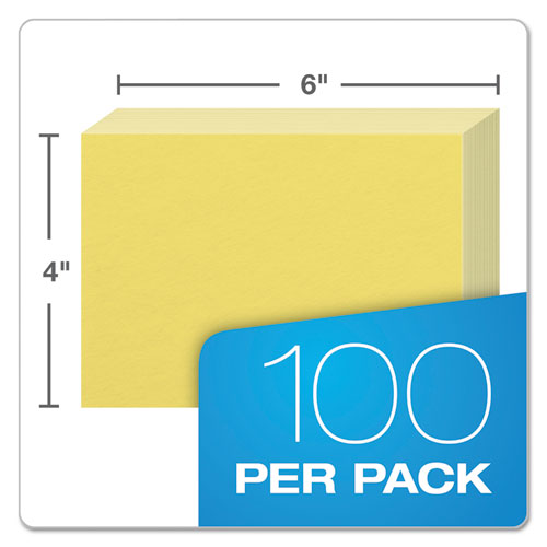 Image of Oxford 7420 CAN Unruled Index Cards, 4 X 6, Canary, 100/pack