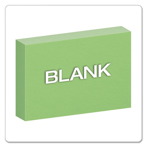 Image of Oxford 7420 GRE Unruled Index Cards, 4 X 6, Green, 100/pack