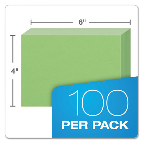 Image of Oxford 7420 GRE Unruled Index Cards, 4 X 6, Green, 100/pack