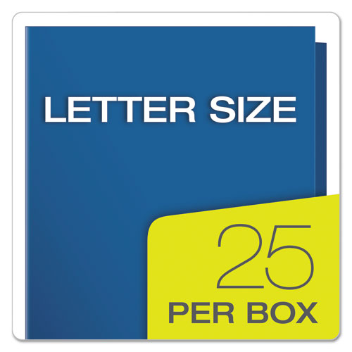 Image of Oxford High Gloss Laminated Paperboard Folder, 100-Sheet Capacity, 11 X 8.5, Blue, 25/box