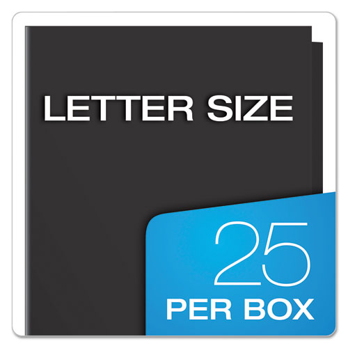 Image of Oxford High Gloss Laminated Paperboard Folder, 100-Sheet Capacity, 11 X 8.5, Black, 25/box