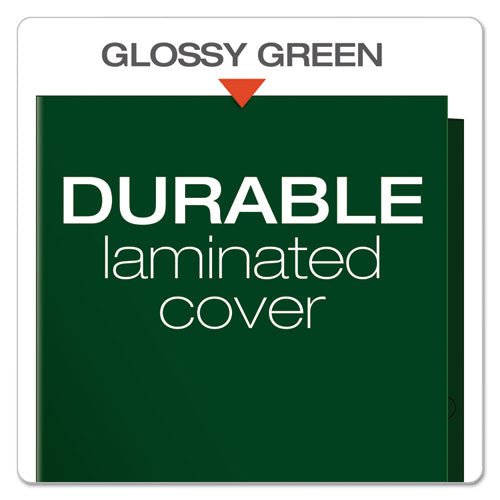 Image of Oxford 51717 Laminated Twin Pocket Folders, Accommodates (100) 11 x 8.5 Sheets, Green, 25/Box