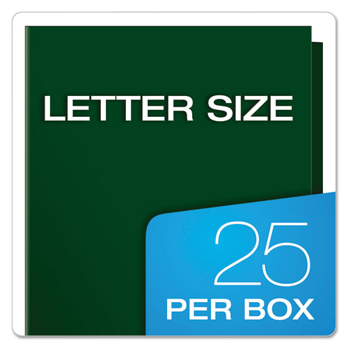 Image of Oxford 51717 Laminated Twin Pocket Folders, Accommodates (100) 11 x 8.5 Sheets, Green, 25/Box