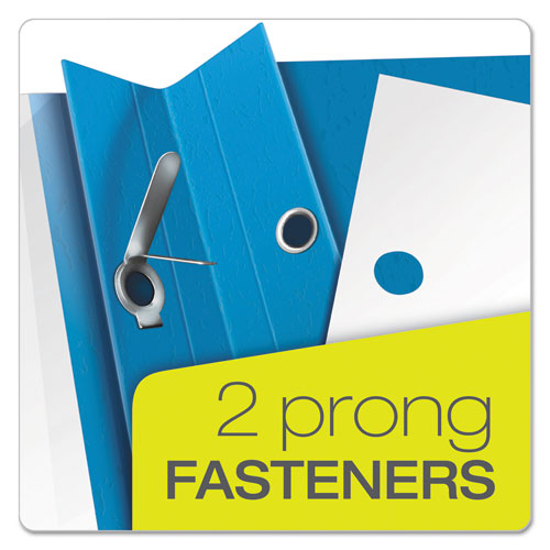 Image of Oxford 55801EE Clear Front Standard Grade Report Cover, Three-Prong Fastener, 0.5" Capacity, 8.5 X 11, Clear/light Blue, 25/box