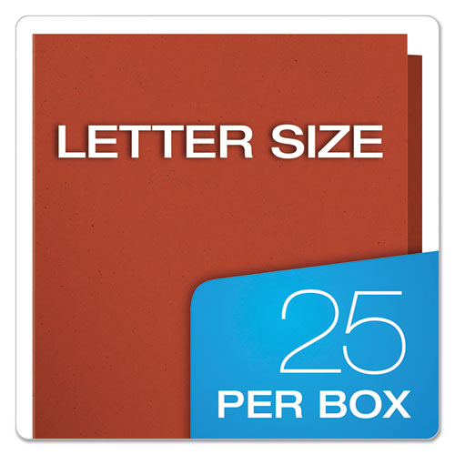 Image of Oxford 78511 Earthwise by Oxford 100% Recycled Twin-Pocket Folder, Accommodates (100) 11 x 8.5 Sheets, Red, 25/Box