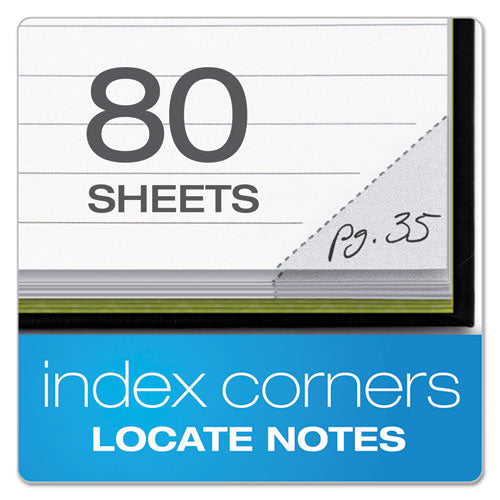 Image of Oxford 56897 Idea Collective Professional Wirebound Hardcover Notebook, 1-Subject, Medium/College Rule, Black Cover, (80) 8 x 5.5 Sheets