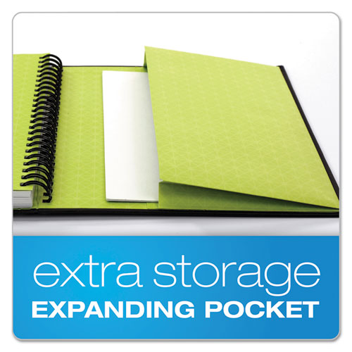 Image of Oxford 56897 Idea Collective Professional Wirebound Hardcover Notebook, 1-Subject, Medium/College Rule, Black Cover, (80) 8 x 5.5 Sheets