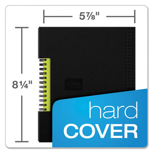 Image of Oxford 56897 Idea Collective Professional Wirebound Hardcover Notebook, 1-Subject, Medium/College Rule, Black Cover, (80) 8 x 5.5 Sheets