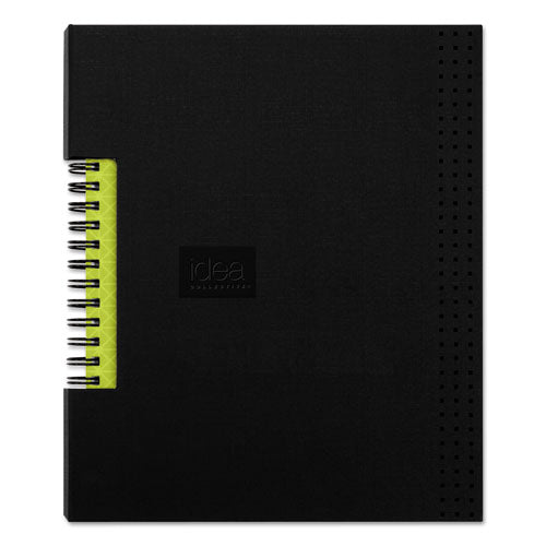 Image of Oxford 56897 Idea Collective Professional Wirebound Hardcover Notebook, 1-Subject, Medium/College Rule, Black Cover, (80) 8 x 5.5 Sheets