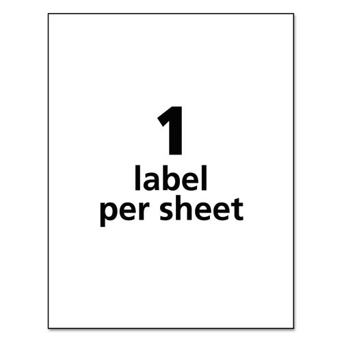 Image of Avery® 06575 Durable Permanent Id Labels With Trueblock Technology, Laser Printers, 8.5 X 11, White, 50/pack