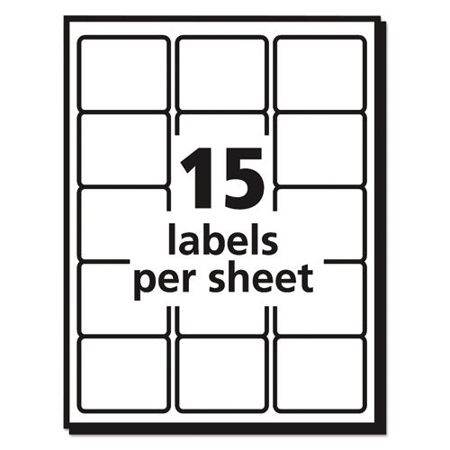 Image of Avery® 06578 Durable Permanent Id Labels With Trueblock Technology, Laser Printers, 2 X 2.63, White, 15/sheet, 50 Sheets/pack