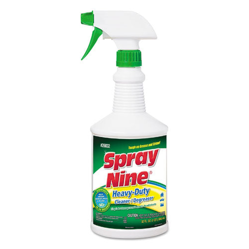 Image of Spray Nine® 26832 Heavy Duty Cleaner/degreaser/disinfectant, Citrus Scent, 32 Oz Trigger Spray Bottle