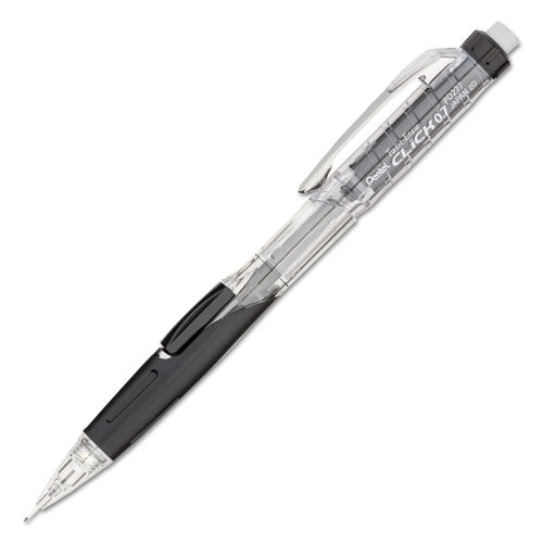 Image of Pentel® PD277TA Twist-Erase CLICK Mechanical Pencil, 0.7 mm, HB (#2), Black Lead, Black Barrel