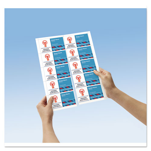 Image of Avery® 08374 Magnetic Business Cards, Inkjet, 2 x 3.5, White, 10 Cards/Sheet, 3 Sheets/Pack